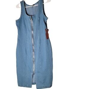 Haute Monde Blue Denim Midi Dress NWT